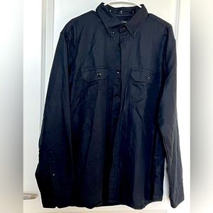 Men’s Black Casual Button Down